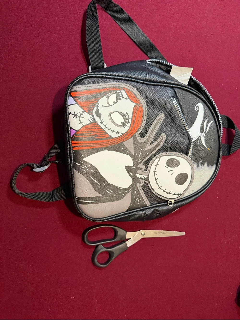 Nightmare before Christmas, Jack and Sally Mini Backpack with Front Pocket